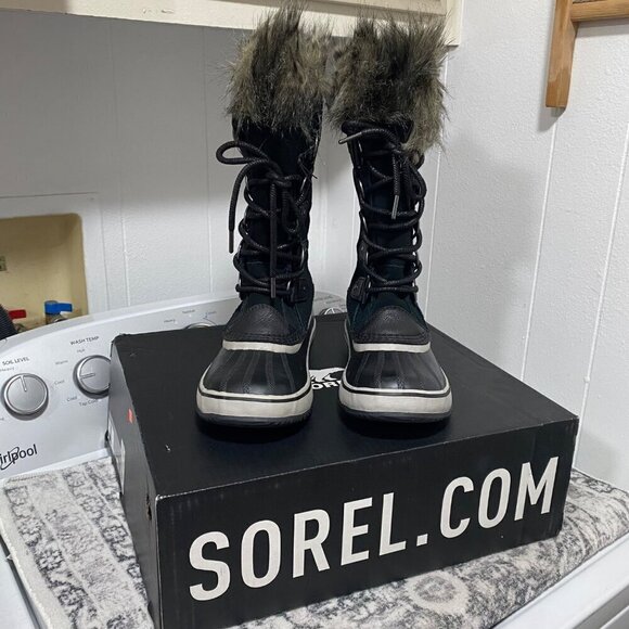 NEW Sorel Joan of Arctic Waterproof Snow Boot in Black Size 8 - Picture 7 of 7